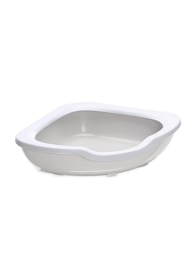 Imac Fred Açık Köşe Kedi Tuvaleti Bej/beyaz 51x51x15,5cm
