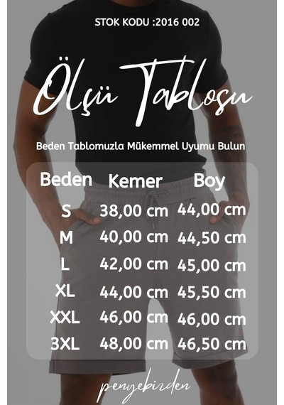 Penyebizden Erkek Regular Fit Duble Paça %100 Pamuklu Şort-granit Gri GRİ