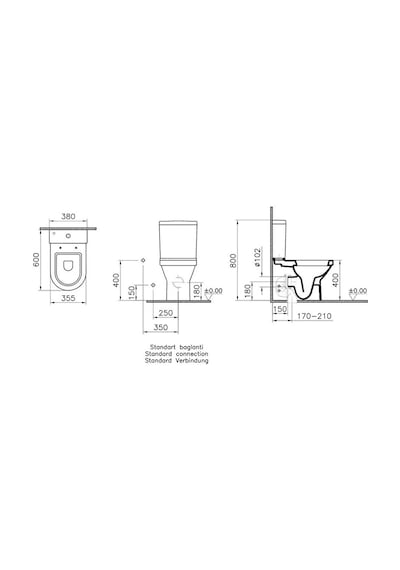 VitrA 5427l003-0092 S50 Duvara Tam Dayalı Klozet Kompakt 60 CM