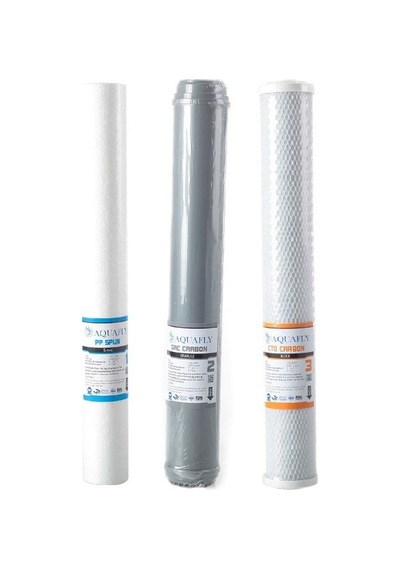 AQUA FLY 51 Cm Sanayi Tip Su Arıtma Cihazı Filtresi 3Lü Ön Filtre Takımı 51 cm