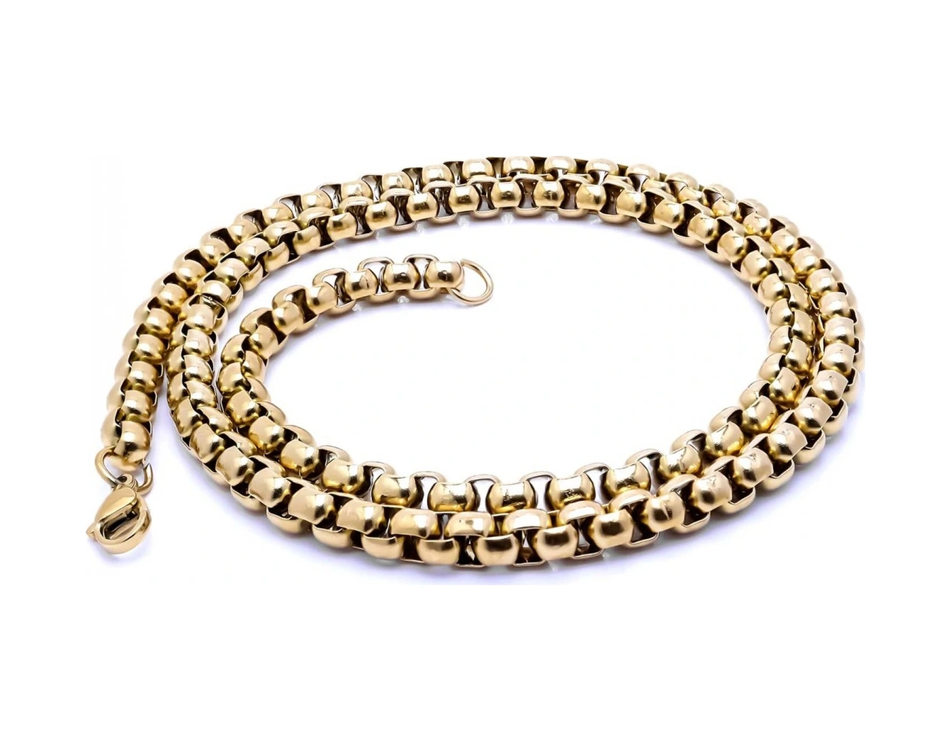 Moncuk Design Arnavut Çelik Kolye 6mm 3351cek030 Sarı