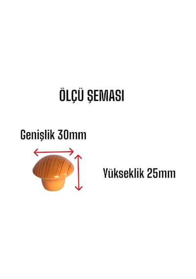 Açık Kayın Mantar Düğme Kulp Mobilya Çekmece Dolap Kapak Kulbu Metal Kulp Aksesuarları Vidalı