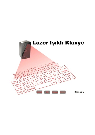 Bluetooth Lazer Klavye Şarjlı Phone Android Tablet İçin Kablosuz Taşınabilir Projeksiyon Klavye