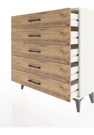Arges Şifonyer 5 Çekmeceli 88x30x96 Aytaşı-çam Aytaşı