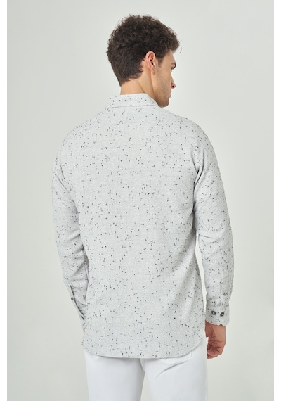 Bisse Erkek Regular Fit Paşa Yaka Uzun Kollu Spor Gömlek Laci Gm23y231073 D39 Lacivert