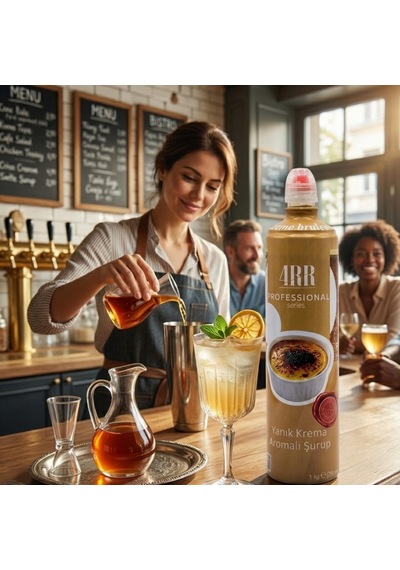 4rr Yanık Krema Aromalı Kahve & Tropikal İçecek & Kokteyl Şurubu 750 Ml Diğer