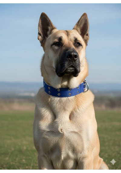 İri Ve Büyük Cinsler İçin Kanğal Köpek Tasması 80x5 Cm Mavi