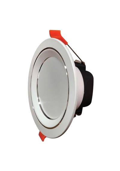 5 Adet 7 Watt Beyaz Krom Kasa Led Spot Beyaz Işık 6500k A2107 Beyaz - Krom