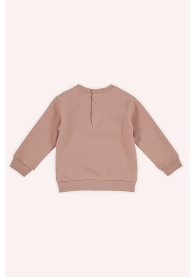 Erkek Bebek Nakışlı Gül Rengi Sweatshirt 14702460 2421BB08030