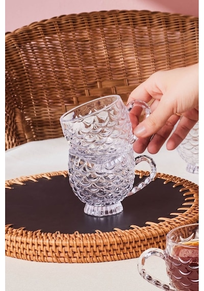 Karaca  Beril 6 Kişilik Cam Çay Fincan Takımı180 Ml