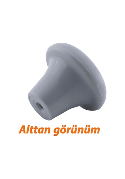 8 Adet Sert Plastik Mantar Düğme Kulp Gri Dolap Mobilya Mutfak Dolabı Çekmece Kapak Kulpu Kulbu