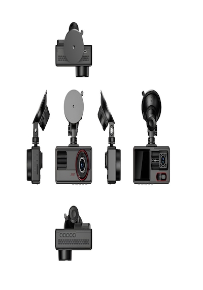 Araç İçi Kamera 4k 30fps Dvr 3 Kameralı Lcd Ekranlı Gece Görüşlü Araba Kamerası