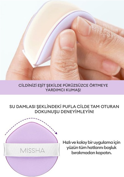 Missha Glow Layering Fit Puff Yüksek Kapatıcılık Sağlayan Yumuşak Makyaj Süngeri 5'li