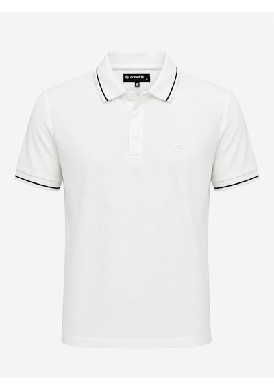 Classics Men Gewer Slim Fit Erkek Polo Yaka Kısa Kol Tişört 7680 Beyaz
