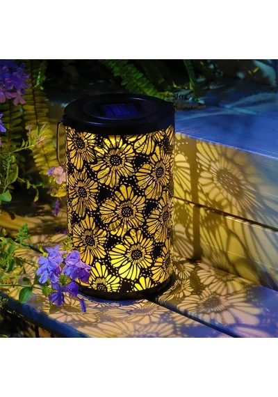 Forlife 10watt Çiçek Desenli Güneş Enerjili Solar Dekoratif Bahçe Armatürü