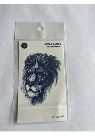 Aslan 11x8 Cm Yarı Kalıcı Geçici Dövme Yapıştırma Dövme