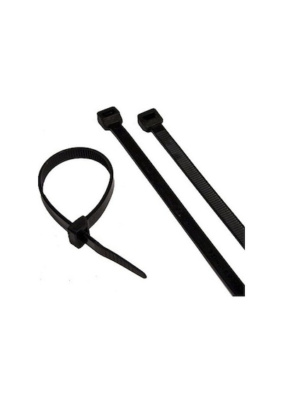 Çetsan 100 Adet 4.8X300 Mm Siyah Plastik Kablo Bağı Cırt Kelepçe N11.943