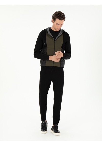 Cacharel Siyah Jogging Fit Triko Pantolon
