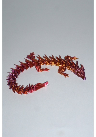 Eklemli Ejderha 3 Renkli 28 Cm - Dekoratif 3d Maket Hediyelik 1,8cm