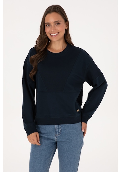 U.S. Polo Assn. Kadın Lacivert Pamuklu Bisiklet Yaka Sweatshirt 50314170-VR033