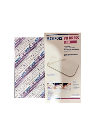 Maxipore PU Dress Pedli Şeffaf Film Örtü 10 x 10 CM 25 Adet