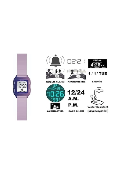 Jaga Jl M1232-4jmm 640541 100 M Kronometreli Alarmlı Işıklı Genç Kol Saati Çok Renkli
