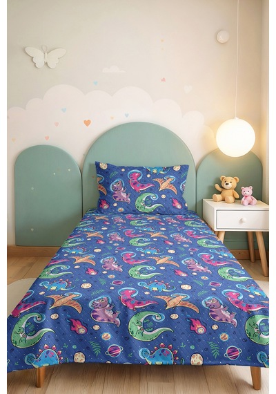 Evimde Bambaşka Mavi Dinozor Uzay Erkek Çocuk Odası Tek Kişilik Pike Takımı - Galaksi Mor 160x220 CM Yatak Örtüsü Evimde Bambaşka Mavi Dinozor Uzay Erkek Çocuk Odası Tek Kişilik Pike Takımı - Galaksi Mor 160x220 CM Yatak Örtüsü