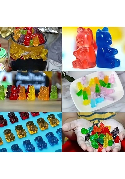 Tahtakale Toptancı Silikon Kek Kalıp Çikolata Minik Haribo Ayıcık Figür Kalıbı Şeker Hamuru Jelibon Kalıbı Çok Renkli