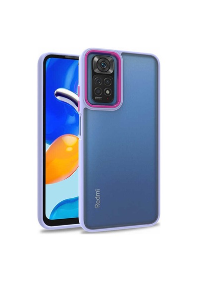 Zore Redmi Note 11 Global Kılıf Ogaa Flora Kapak - Rose Gold
