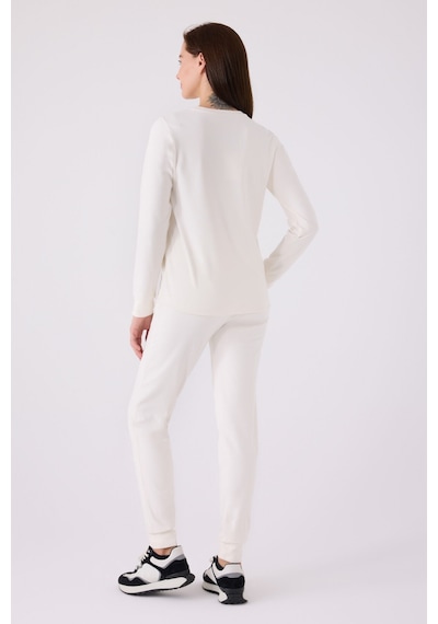 Pierre Cardin Kadın Beyaz Uzun Kol Pijama Takım Pc8925-s-v1