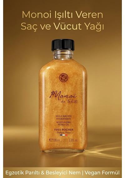 Işıltı Kaynağı Vegan Monoi Saç Ve Vücut Yağı Nemlendirici 100 Ml