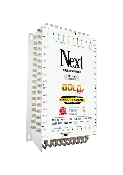Next Uydu Santral 10/64 Sonlu Kaskatlı Multıswıtch Hybrıt + Adaptör