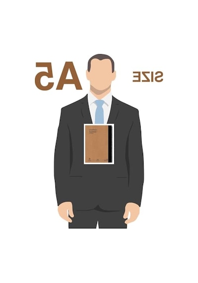 A5 Spiralli Defter, Sert Kapaklı, 80 Sayfa, Çizgili Açık Gri