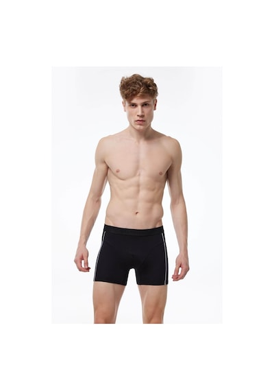 Malabadi 017 Erkek Biyeli Modal Boxer-Siyah