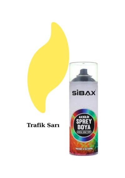 Sibax Akrilik Sprey Boya 400 Ml Parlak Renkli Hızlı Kuruyan Boya Metal, Ahşap, Cam, Plastik, D