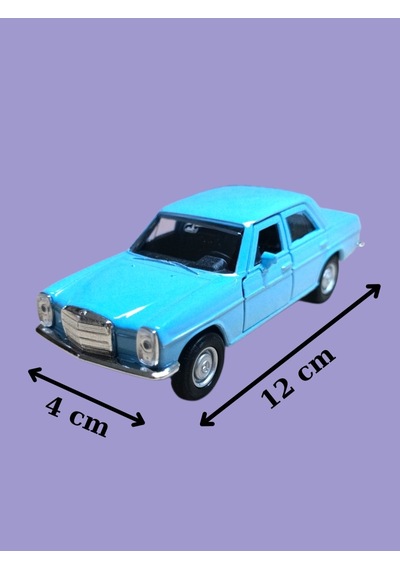 Mavi Mercedes Benz 220 Diecast Çek Bırak Model Araba Diğer