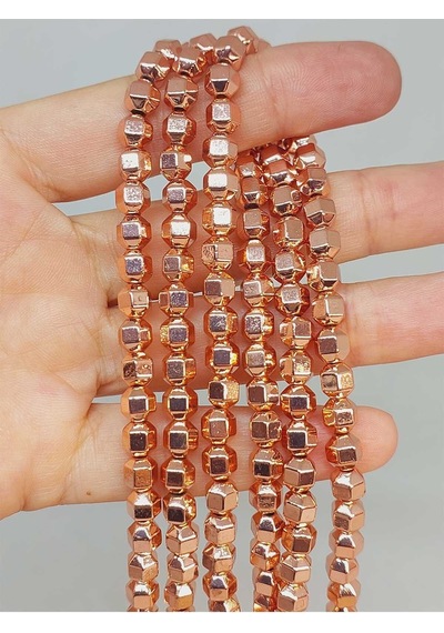 Bileklik Boy Hematit Taşı Yarım Dizi 5.5mm 48160 18cm Uzunluğundadır Çok Renkli