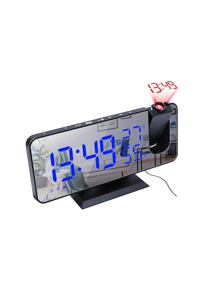 Dailytech Çok Fonksiyonlu Masaüstü Saat (Fm Radio Alarm Projeksiy