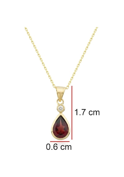Damla Garnet Tektaş Kolye Sarı