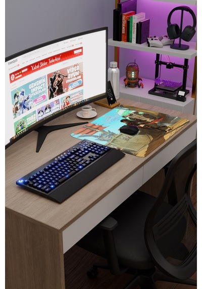 Beidou Genshin Impact Anime Gacha V4 - 48x40 Xl Gaming Mouse Pad Fare Altlığı