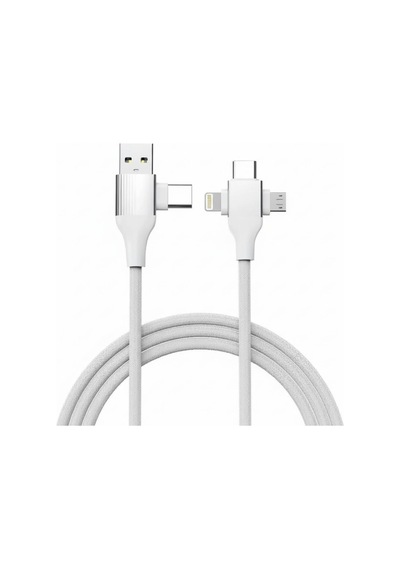 Usb Type-c 5'i 1 Arada Çoklu Hızlı Şarj Kablosu, Lightning İle Uyumlu, Micro Usb Destekli, Taşı Standart
