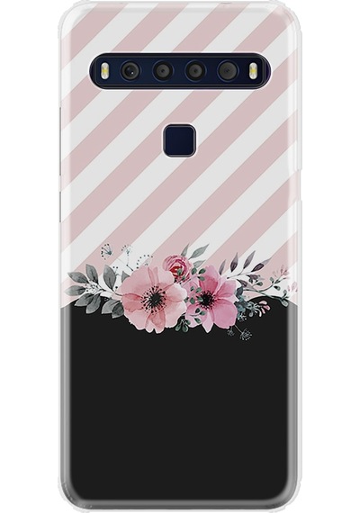 Tcl 10L Kilif Desenli Silikon Kilif Strip Pink Flowers 1396 499458675 Tcl 10L Kilif Desenli Silikon Kilif Strip Pink Flowers 1396 499458675