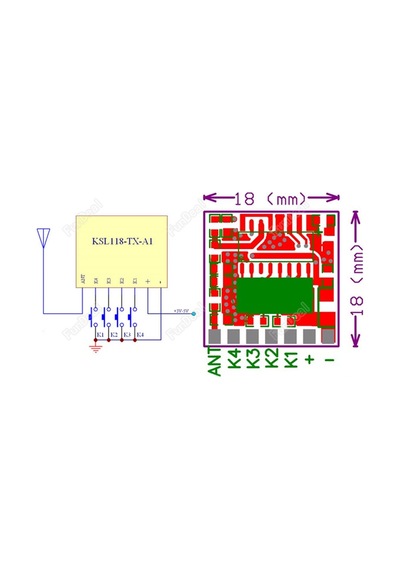 Tx118a 4 Kanal 433mhz Verici Kablosuz Haberleşme 25metre