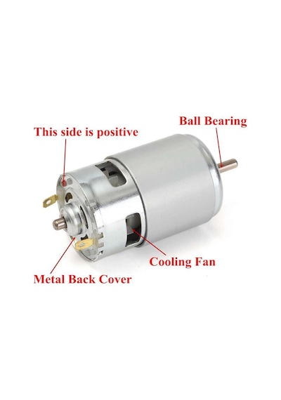 RS775 DC Motor 12V 15000Rpm Yüksek Hız Tork Çift Bilyalı Rulman Matkap Torna CNC Router Motor