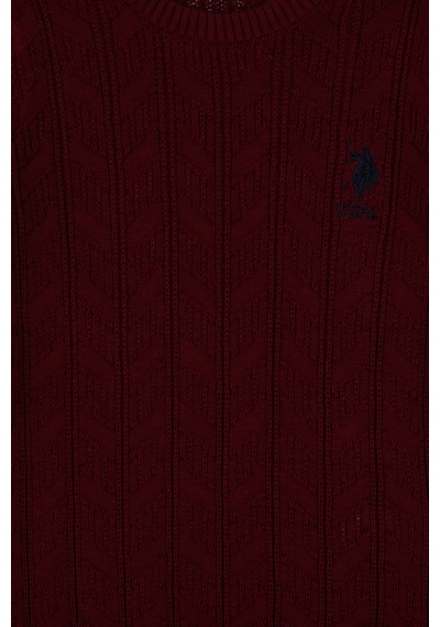 U.s. Polo Assn. Erkek Çocuk Bordo Kazak /triko 50315638-vr014 Bordo