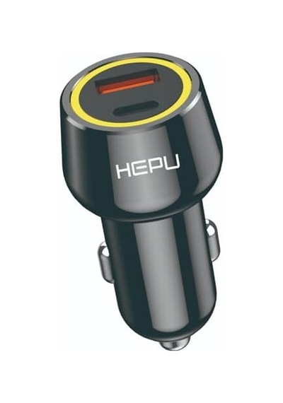Hp-783 Araç İçi Şarj Cihazı 120w 3.1a Pd 30 Watt Hızlı Şarj Aleti Metal Çakmak Şarj Qualcomm Charge 3.0 2-port Işıklı