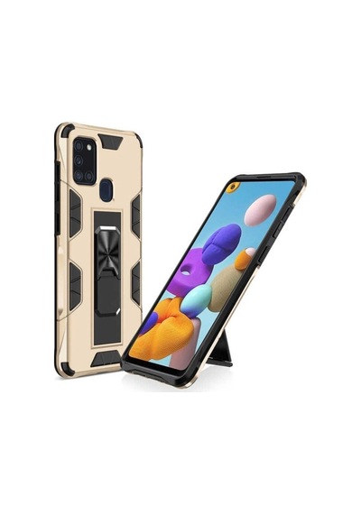 Galaxy A21s Kılıf Zore Volve Kapak Gold