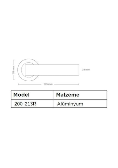 Sese Jale Modeli Rozetli Wc Kapı Kolu Inox Renk 200-213r-02-53