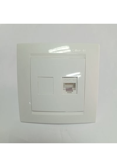 Simon Beyaz Cat 6 Data Priz