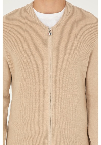 U.s. Polo Assn. Erkek Kum Melanj Hırka Triko 50293528-vr123 Kum Melanj